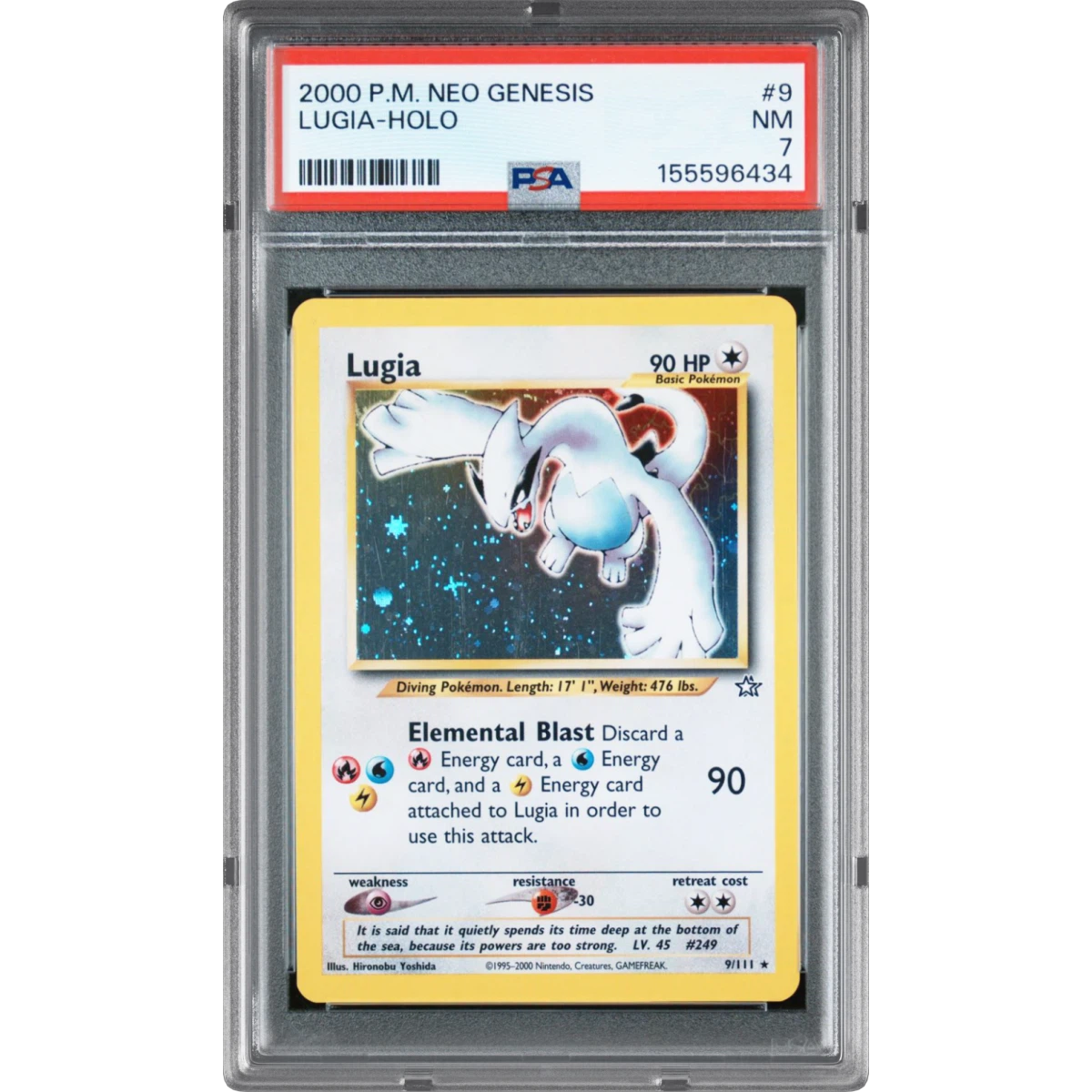 2000 Pokémon Neo Genesis #9 Lugia - Holo (PSA 7 NM) | Courtyard.io